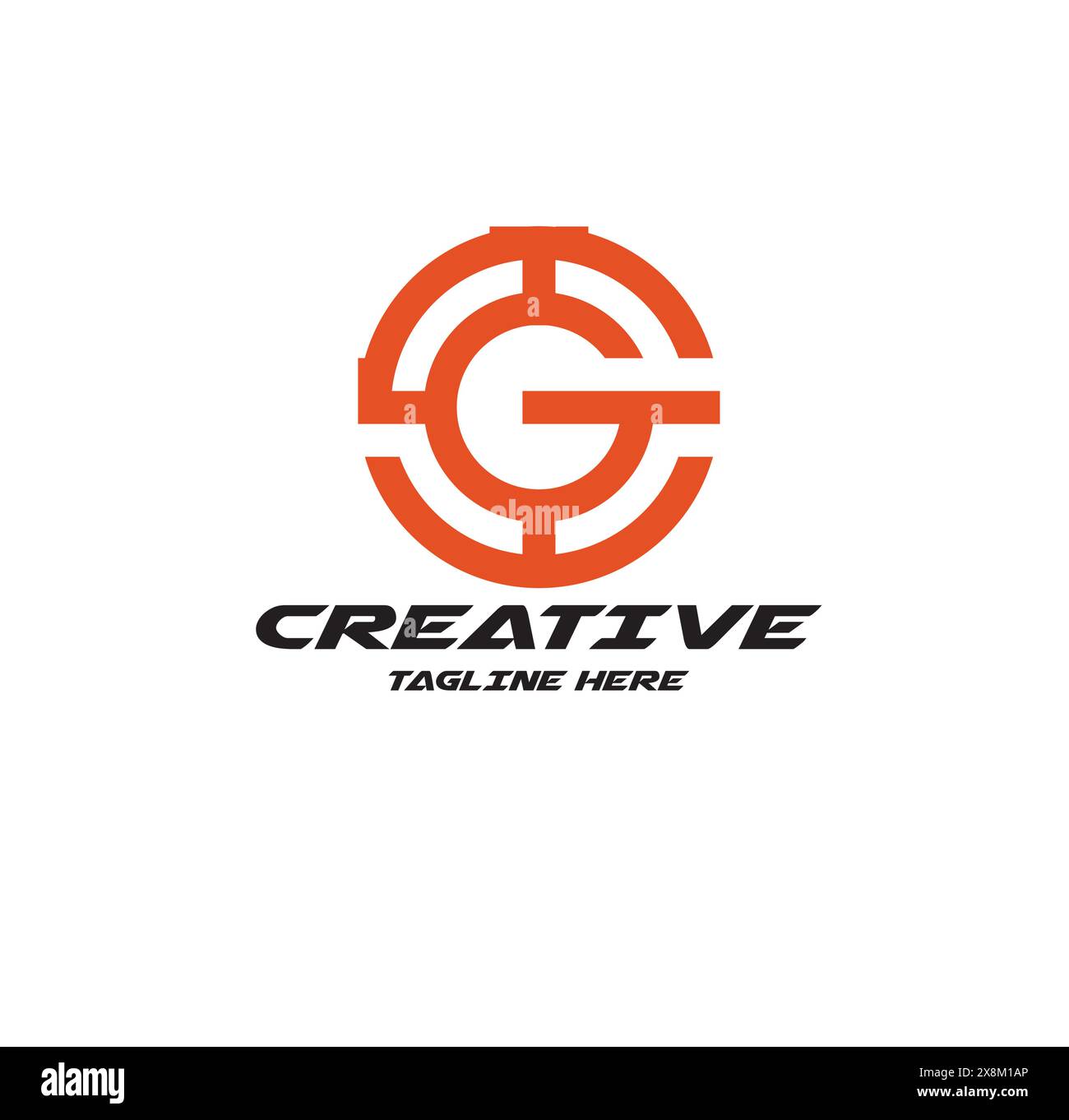 Logo lettera G sul biglietto da visita Illustrazione Vettoriale