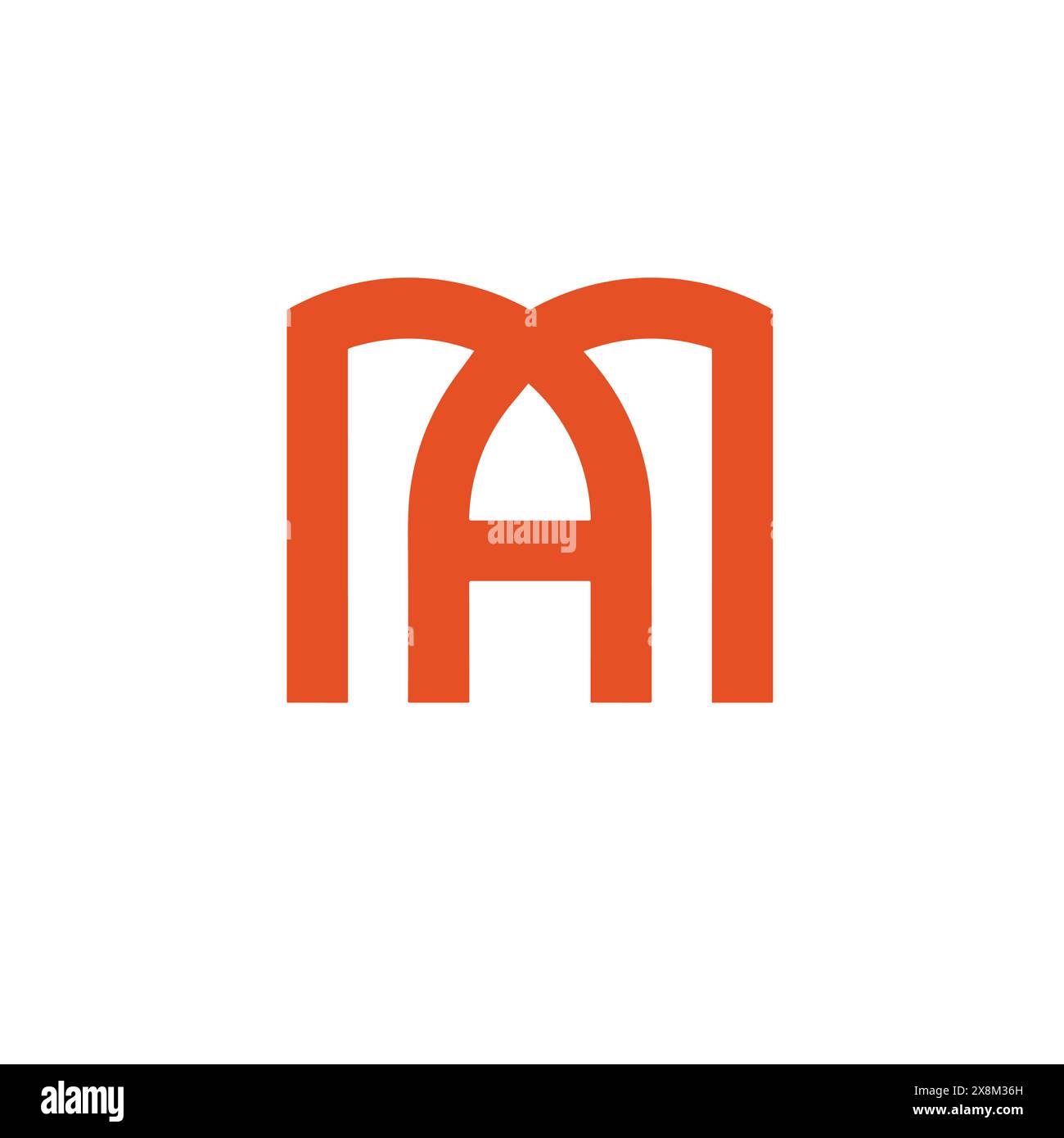 MA iniziale lettera Logo Design template vettoriale. Lettera di astratto ma logo Design Illustrazione Vettoriale
