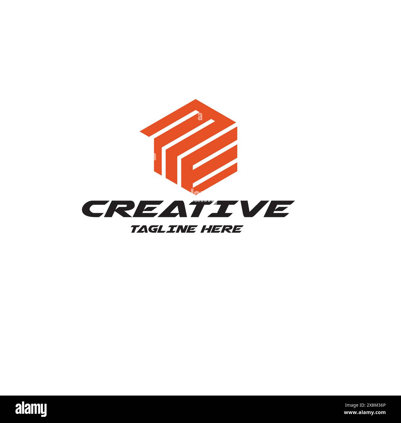 Modello vettore disegno logo M, e, ME Letter. Illustrazione del logo Abstract Alphabet ME Illustrazione Vettoriale