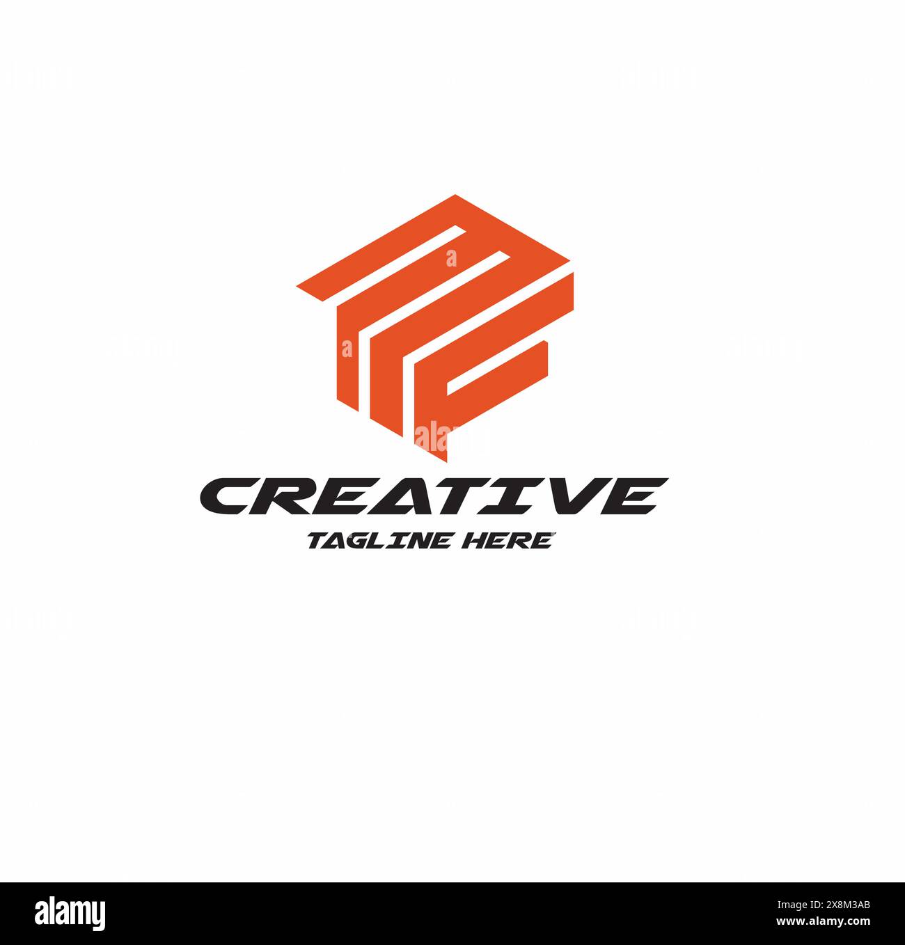 Font logo MF . Logo MF monogramma . logo moderno Illustrazione Vettoriale