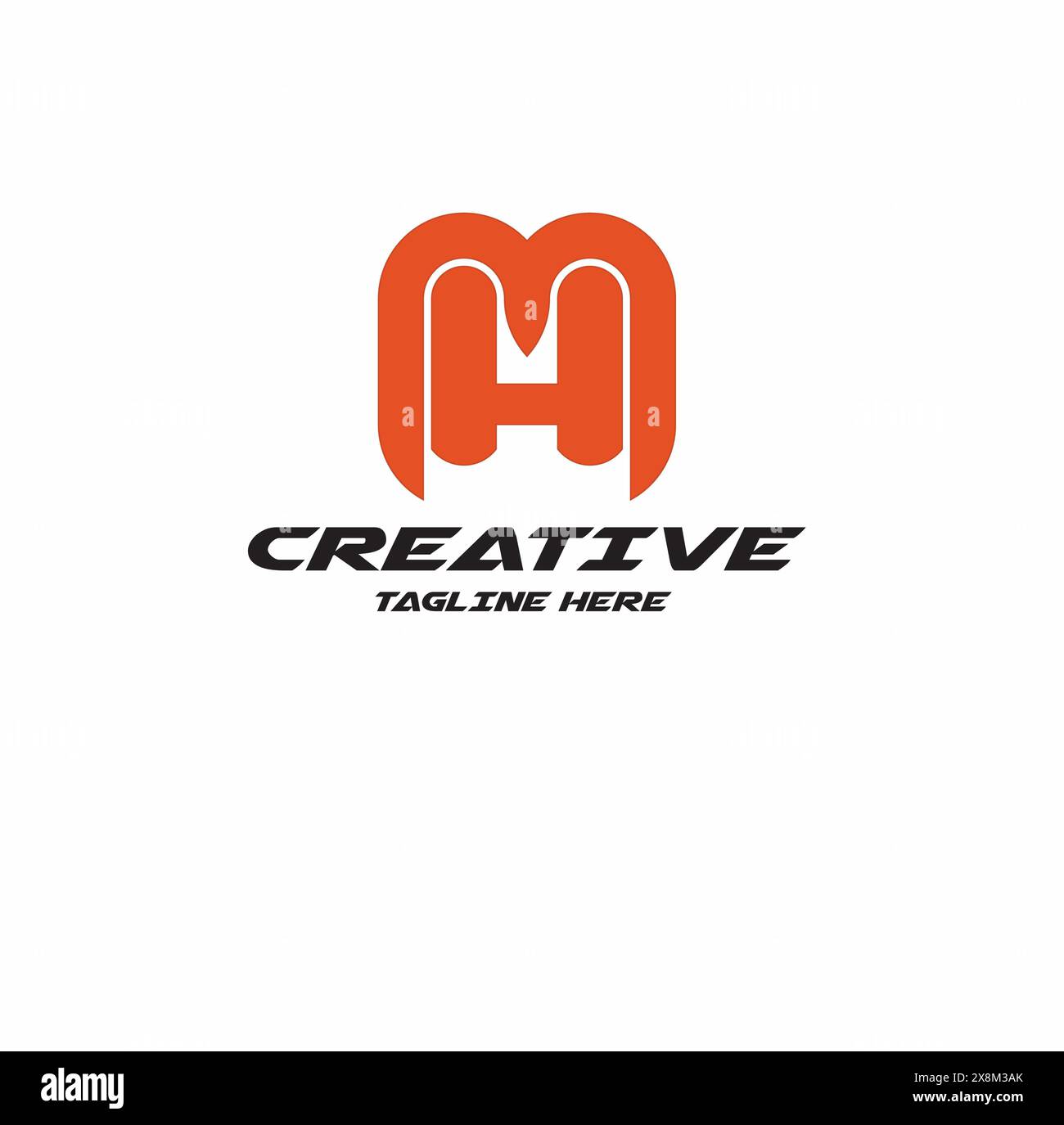 MH o HM lettere alfabetiche logo monogramma Illustrazione Vettoriale