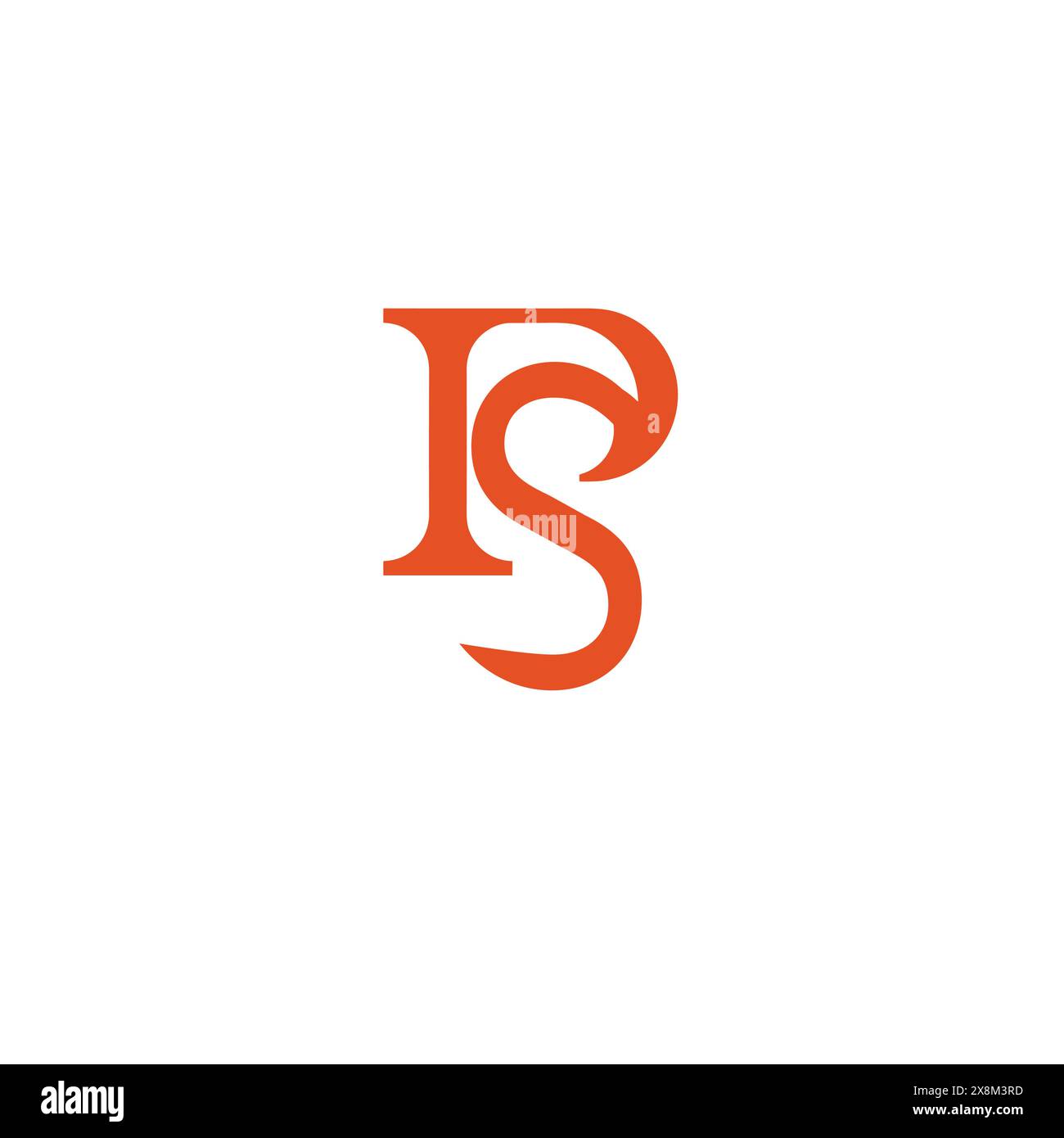 Logo aziendale SP o PS Letter icona alfabeto design simbolo vettoriale Illustrazione Vettoriale