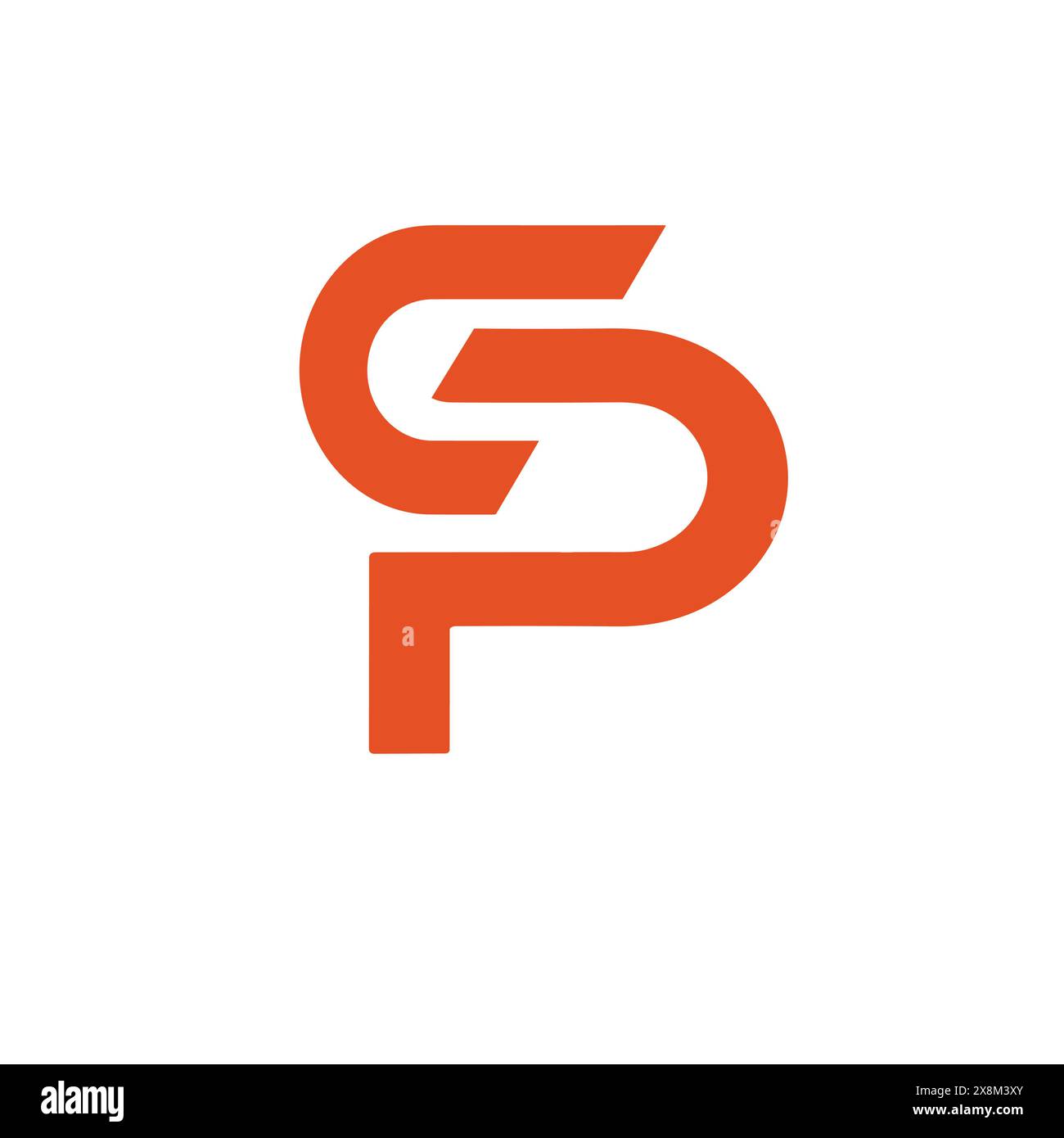 Ispirazione per il design del logo SP iniziale moderno Illustrazione Vettoriale