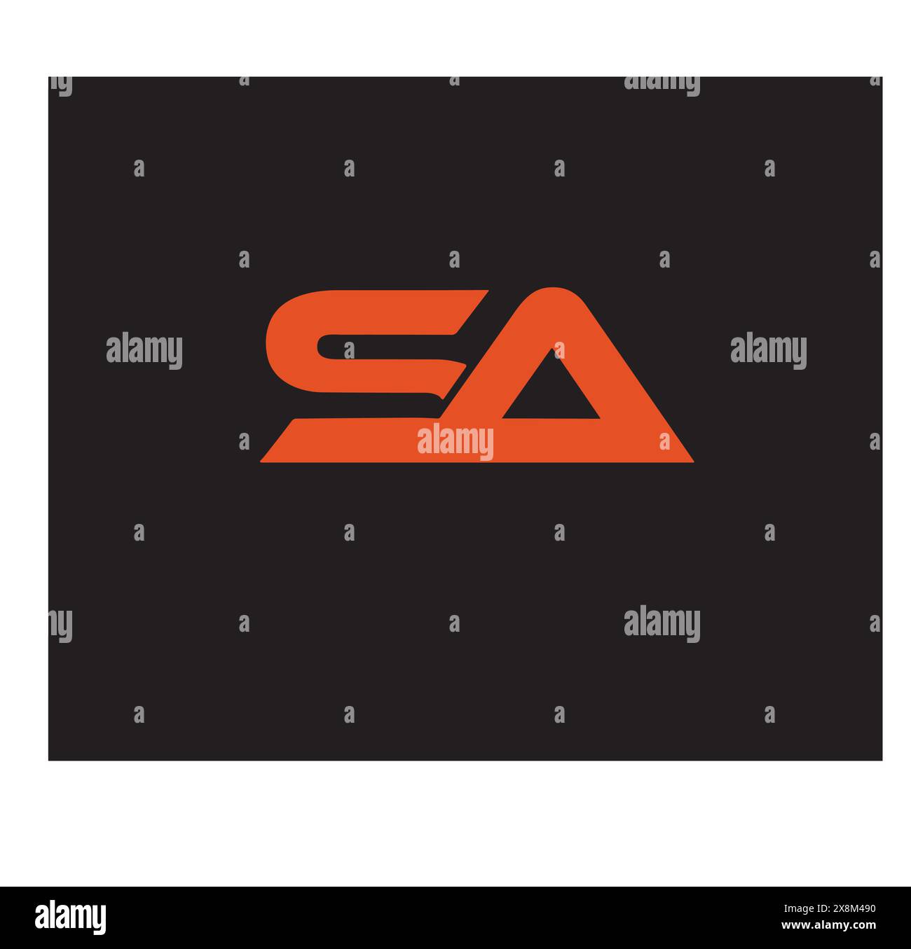 Sa,AS,S,Un monogramma di lettere astratte Illustrazione Vettoriale