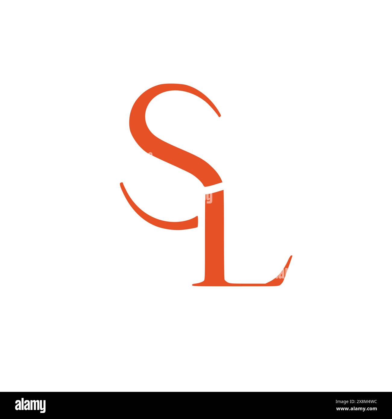 Monogramma con logo SL, LS, S, L, lettere astratte Illustrazione Vettoriale