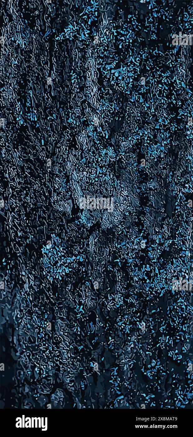 Illustrazione vettoriale realistica della corteccia dell'albero del ginkgo biloba. Sfondo di corteccia d'albero Illustrazione Vettoriale