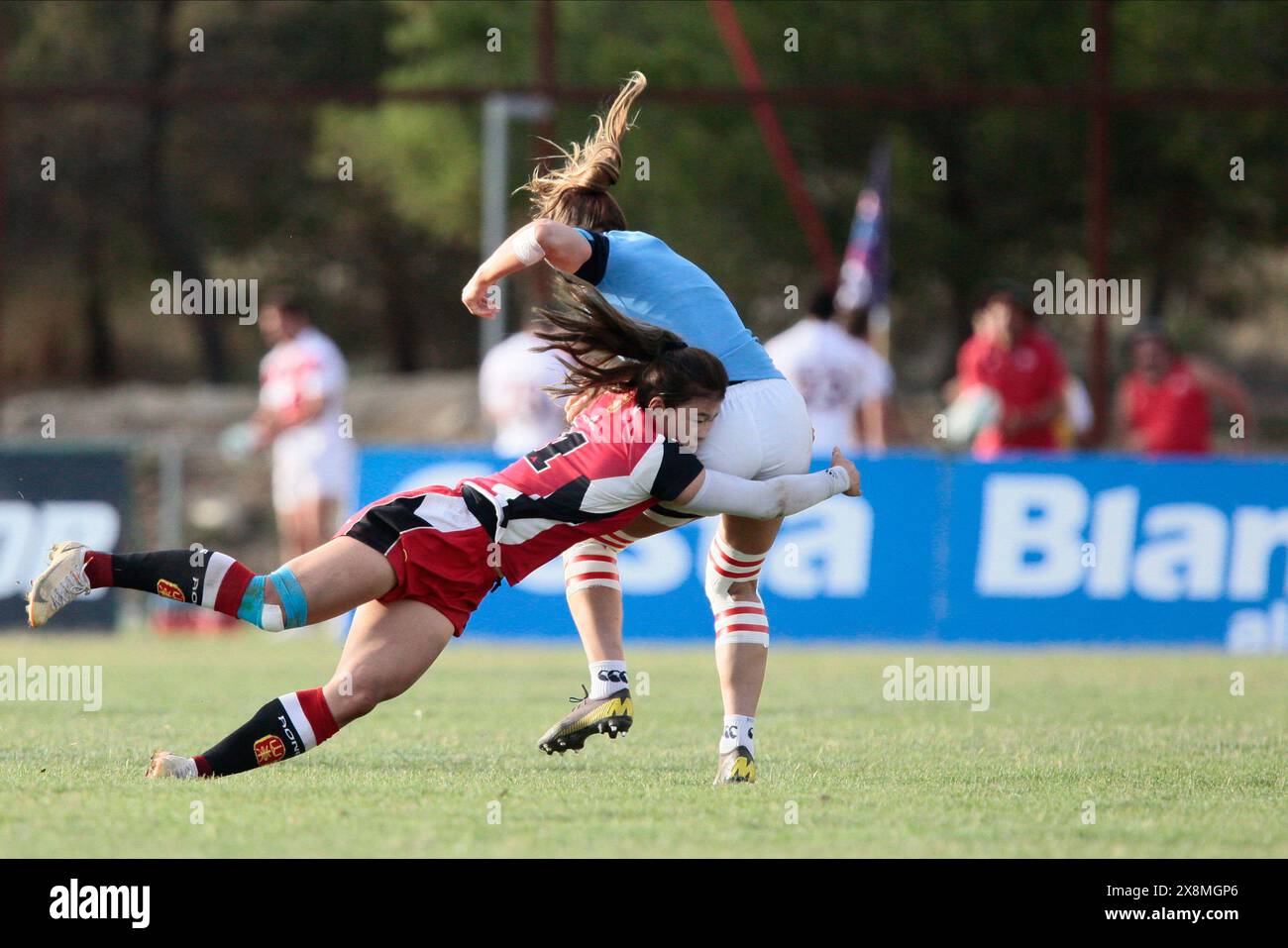 Villajoyosa, Spagna. 26 maggio 2024. Shangong (Cina) (27) e Polonia (0) si affrontano nella finale del 37° Torneo di rugby a 7 Costa Blanca - domenica 26 maggio 2024. Sport - Rugby. ( Crediti: Alejandro van Schermbeek/Alamy Live News Foto Stock