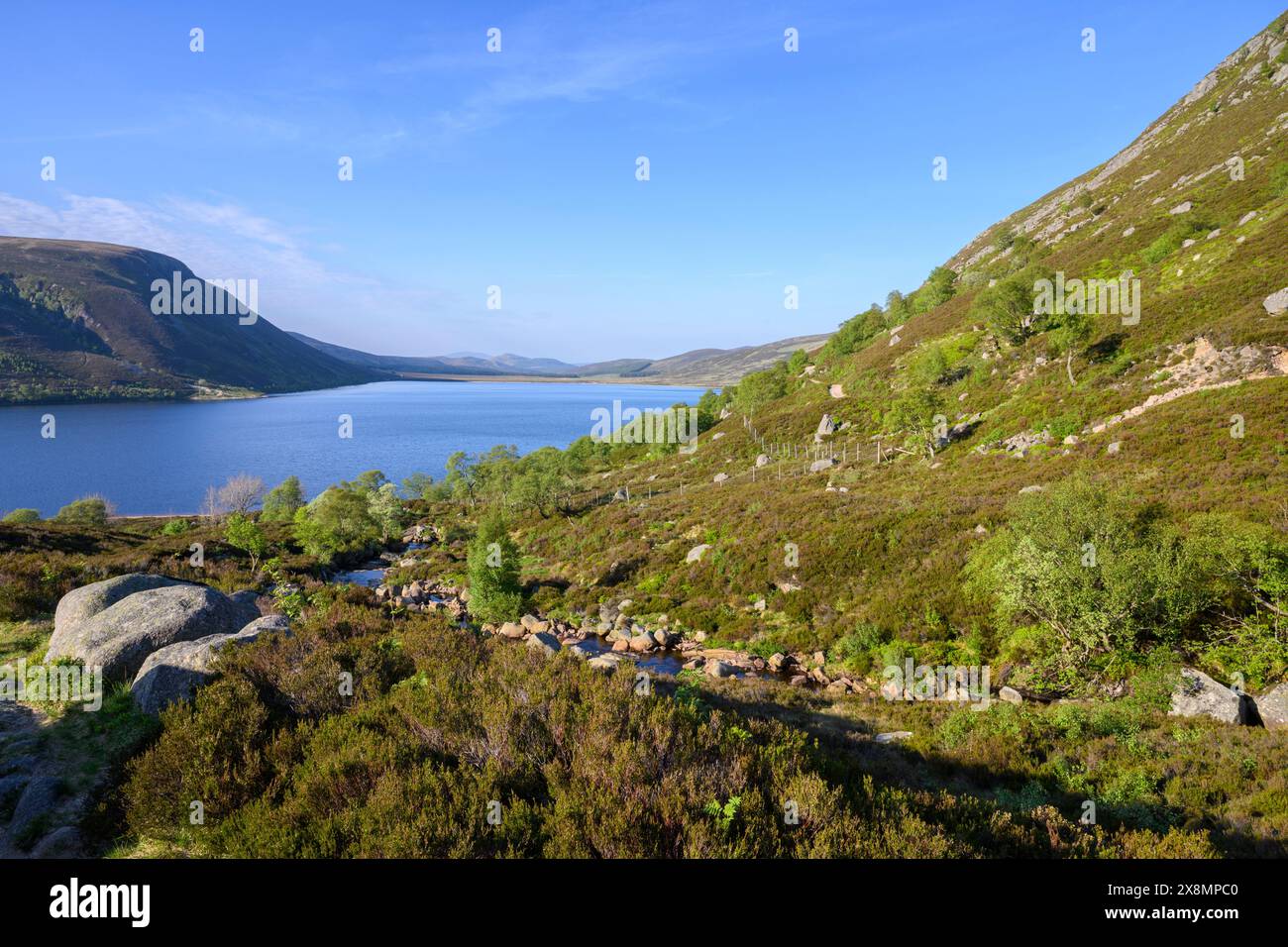Loch Muick, Balmoral Estate, Deeside, Aberdeenshire, Scozia, REGNO UNITO. Foto Stock