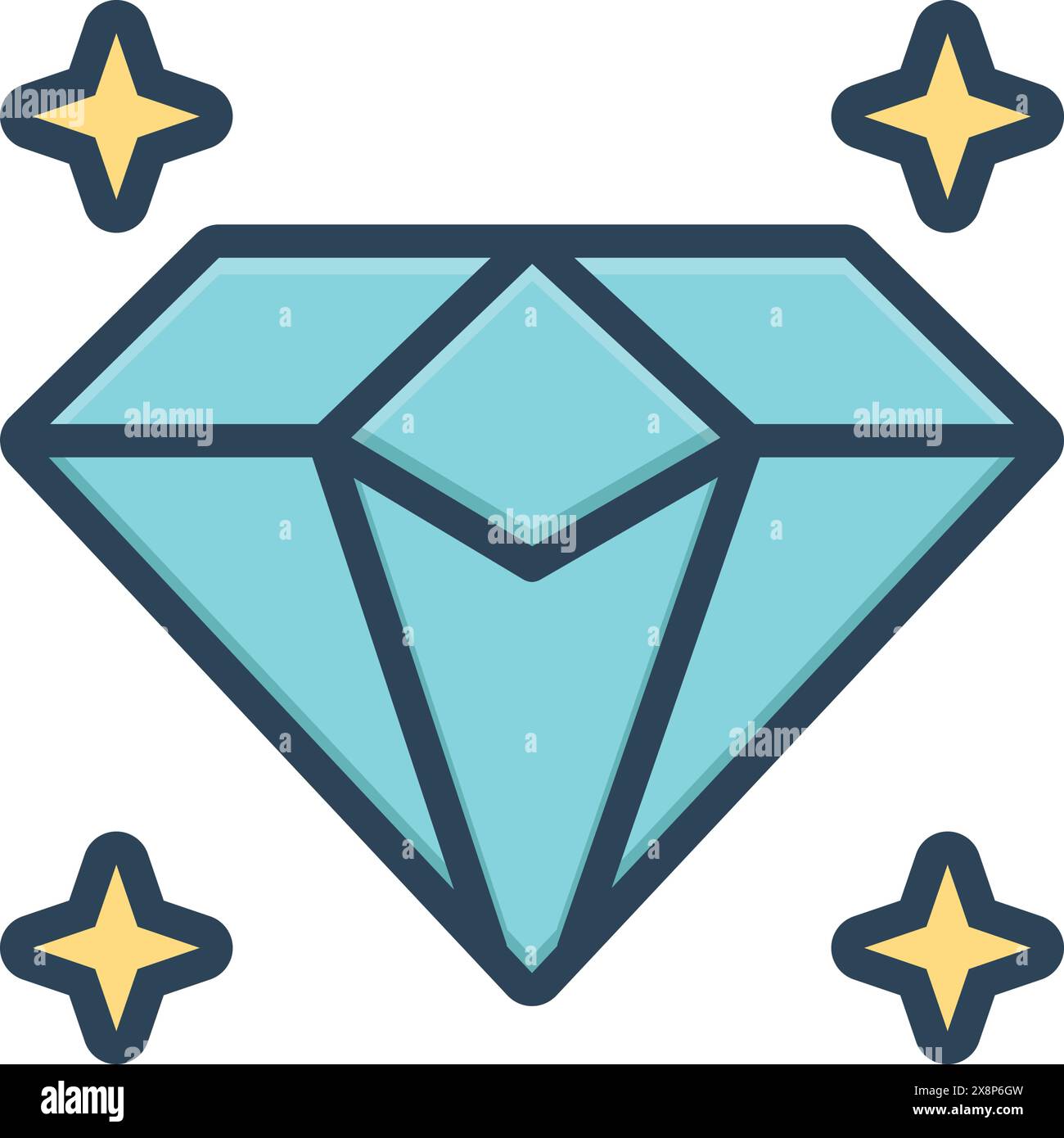 Icona per diamante, sparkler Illustrazione Vettoriale