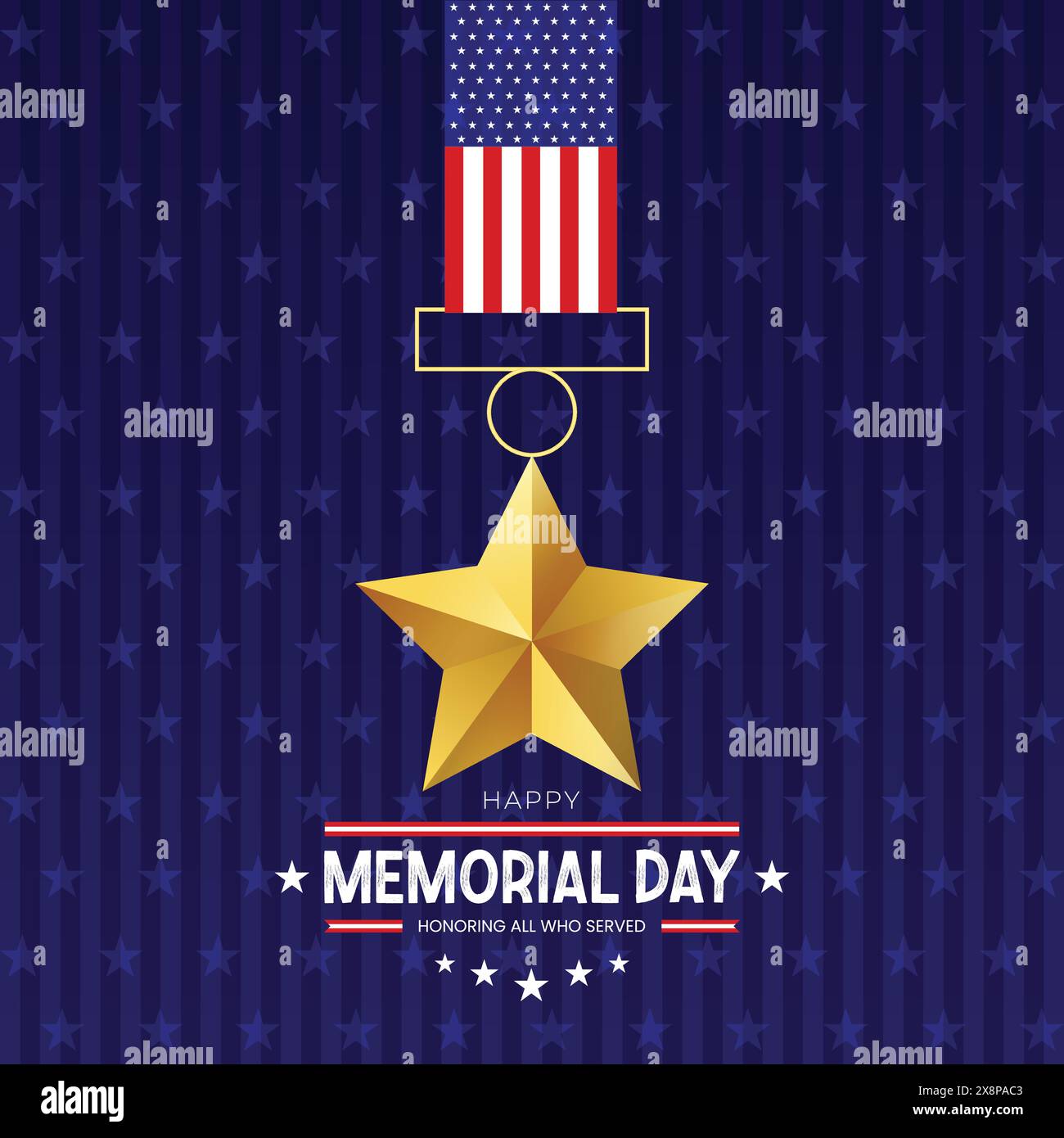 USA Memorial Day Remember and Honor Celebration Vector Elements background Illustrazione Vettoriale