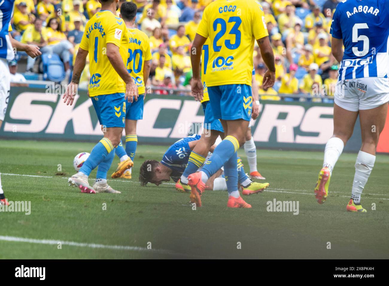 Partita di calcio spagnola la Liga Las Palmas vs Alaves allo stadio Gran Canaria di Las Palmas de Gran Canaria. 26 maggio 2024 900/Cordon Press Foto Stock