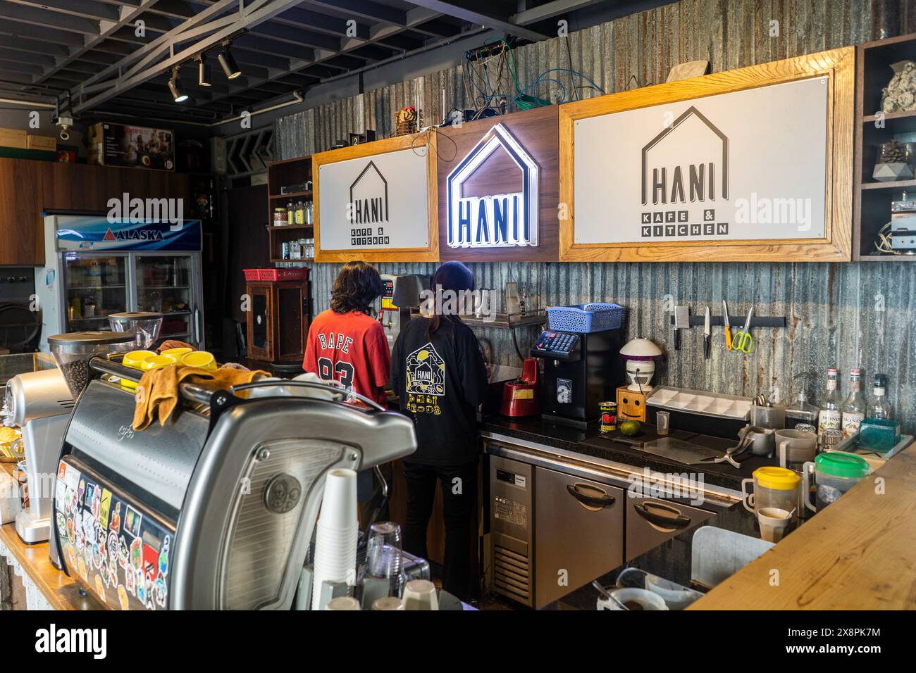 Cafe nel Vietnam centrale, da Lat Dalat Foto Stock