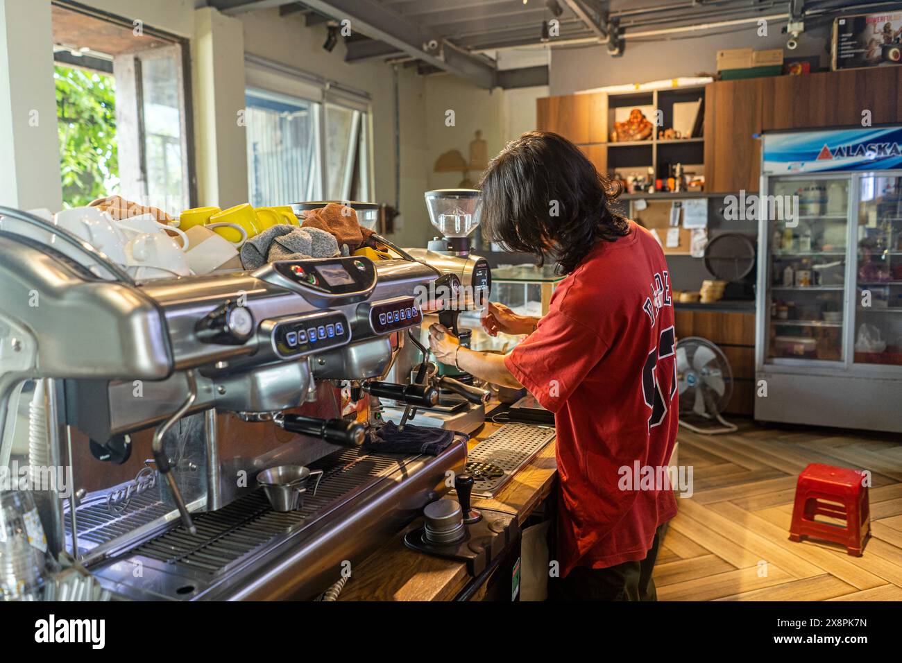 Cafe nel Vietnam centrale, da Lat Dalat Foto Stock