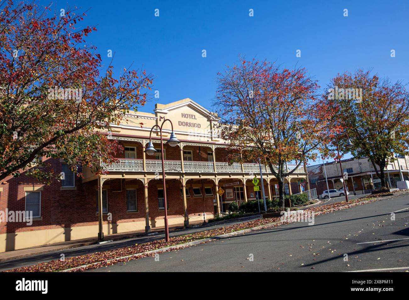 The Heritage Hotel Dorrigo, camere da motel e locali pubblici, architettura anni '1920 e patrimonio storico, centro di Dorrigo, NSW, Australia Foto Stock