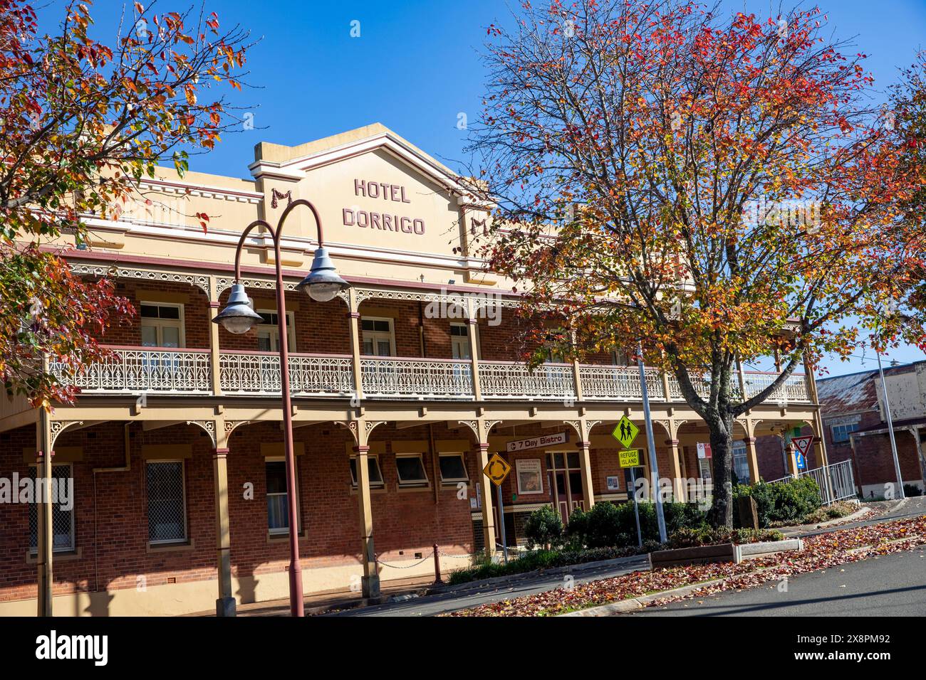 The Heritage Hotel Dorrigo, camere da motel e locali pubblici, architettura anni '1920 e patrimonio storico, centro di Dorrigo, NSW, Australia Foto Stock