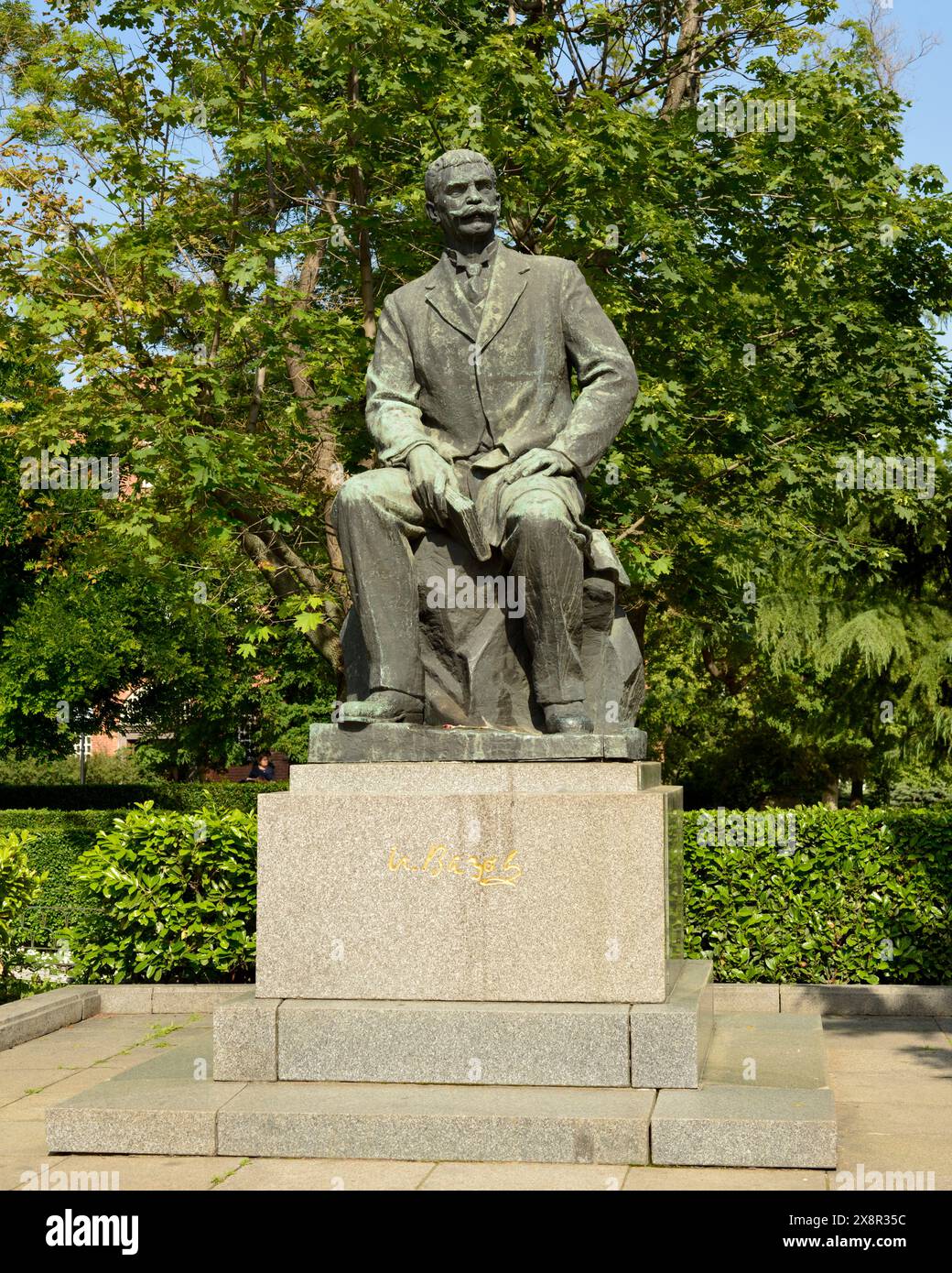 Ivan Vazov il più importante scrittore e poeta bulgaro monumento a Sofia, Bulgaria, Europa orientale, Balcani, UE Foto Stock