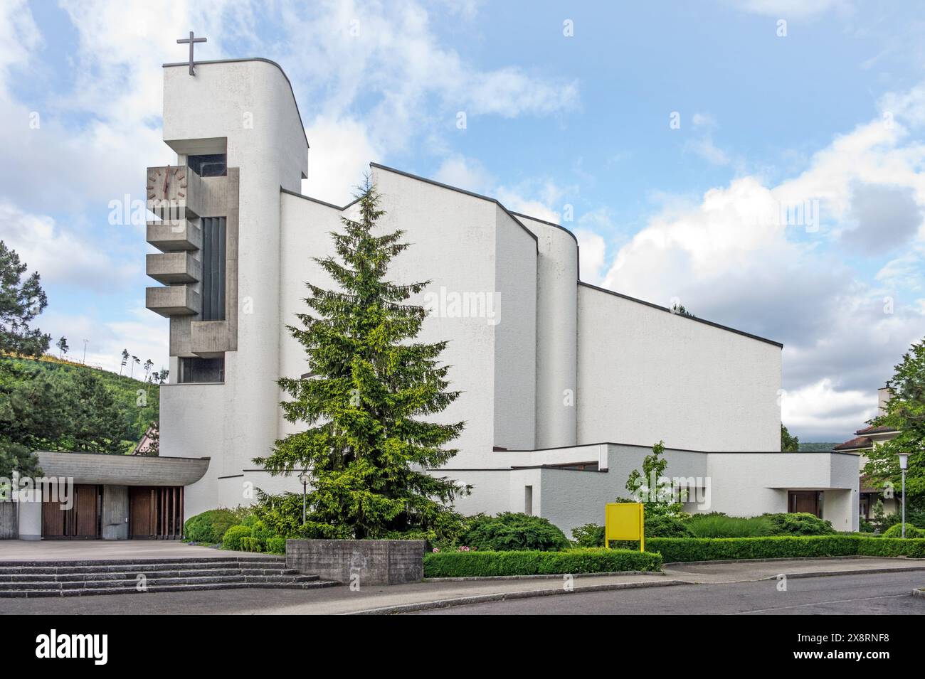 Svizzera, Laufental, Baselland, Baselbiet, Zwingen, Zwingen BL, chiesa, chiesa cattolica romana Foto Stock