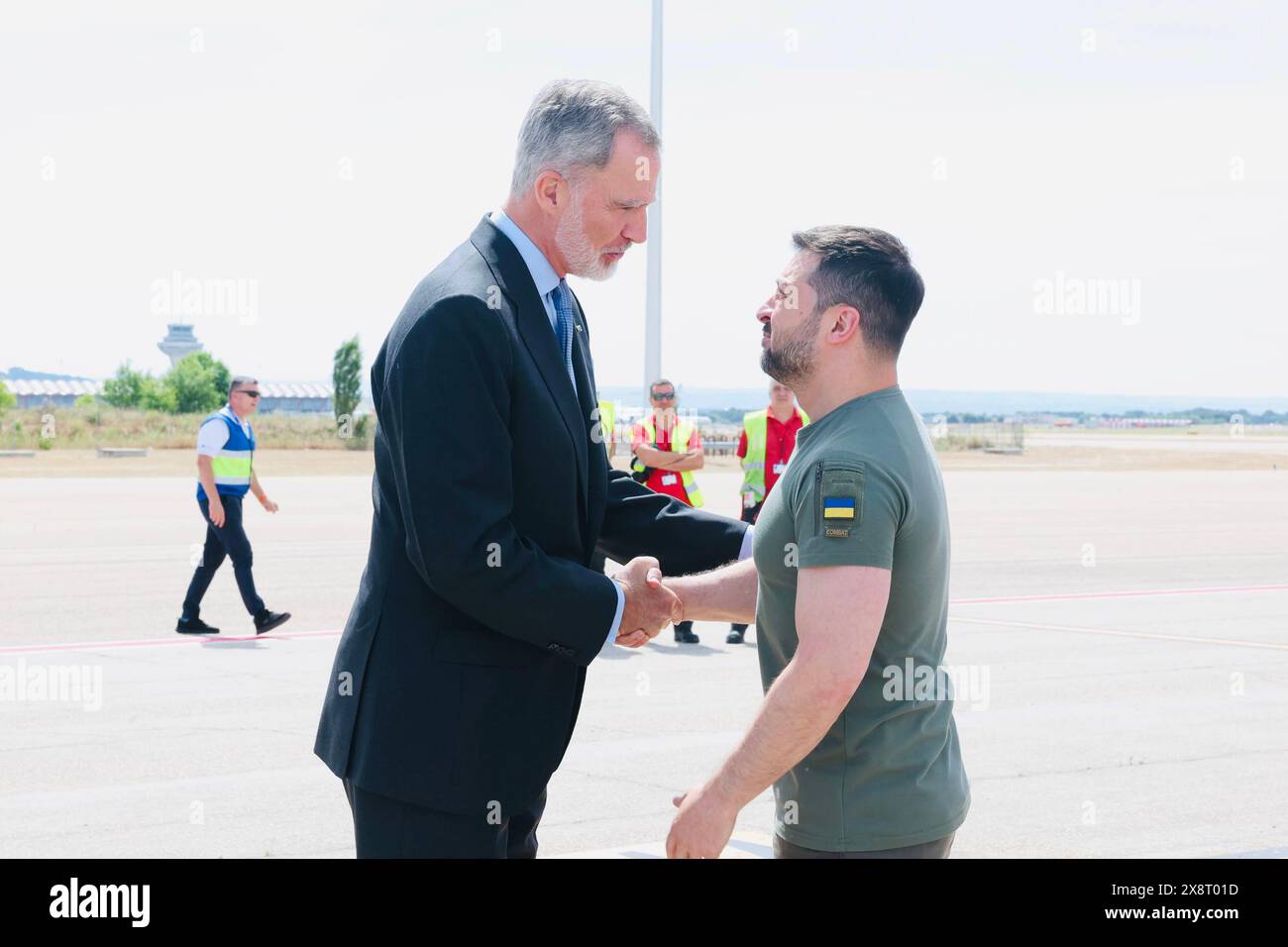 Madrid, Spagna. 27 maggio 2024. Il re spagnolo Felipe vi riceve il presidente ucraino Volodymyr Zelensky a Madrid lunedì 27 maggio 2024. Credito: CORDON PRESS/Alamy Live News credito: CORDON PRESS/Alamy Live News Foto Stock