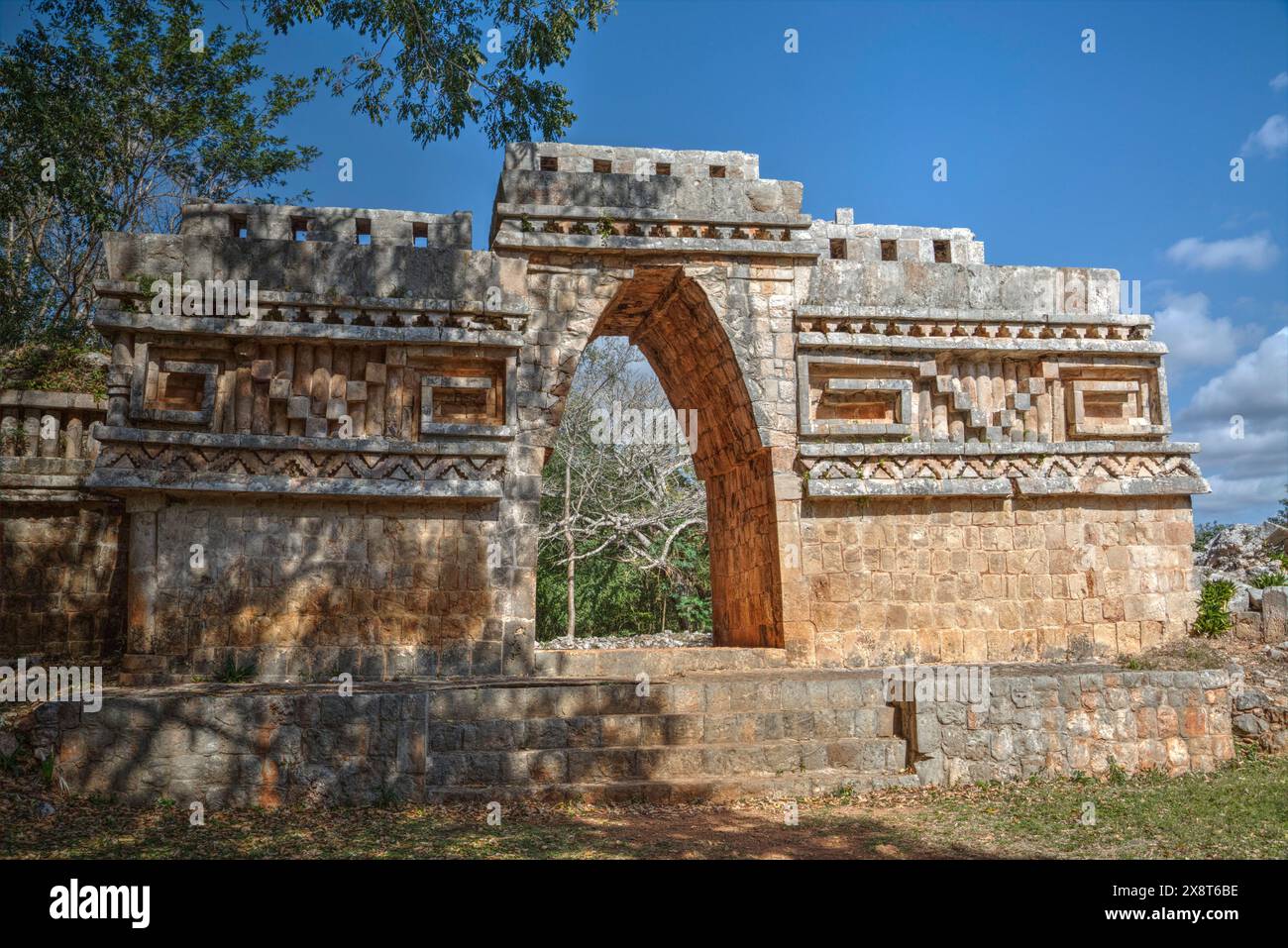 El Arco (l'arco), Labna, rovine Maya, Yucatan, Messico Foto Stock