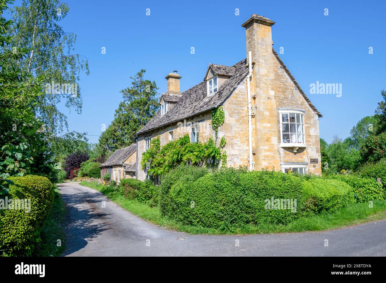 Stanway Village, Gloucestershire Cotswolds Foto Stock