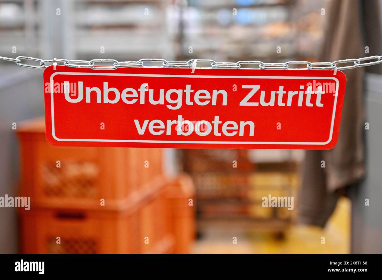 Nessun accesso non autorizzato segno Foto Stock