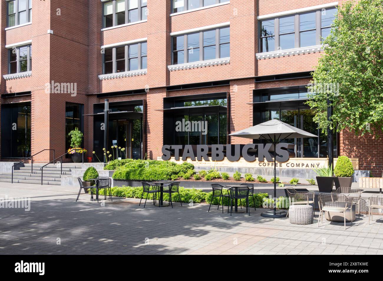 Sede di Starbucks a Seattle, Washington, USA Foto Stock