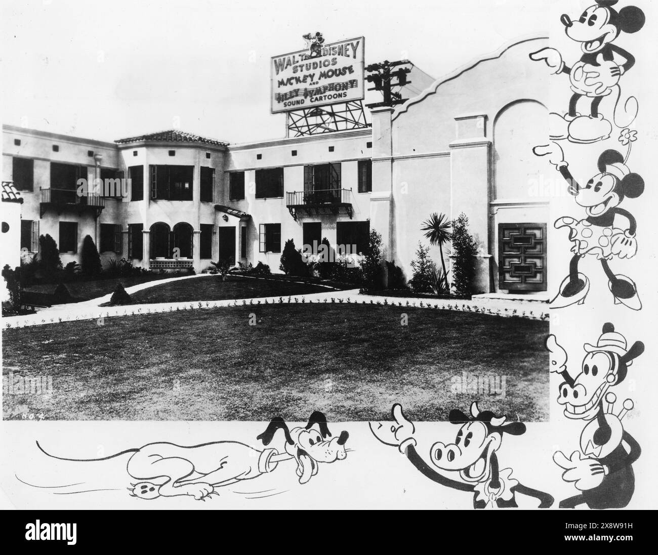 The WALT DISNEY Studios al 2701 di Hyperion Avenue a Glendale, California nel 1932 Walt Disney Productions / United Artists Foto Stock