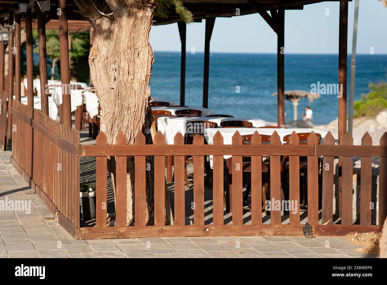 Die kleine Bar am Strand Foto Stock