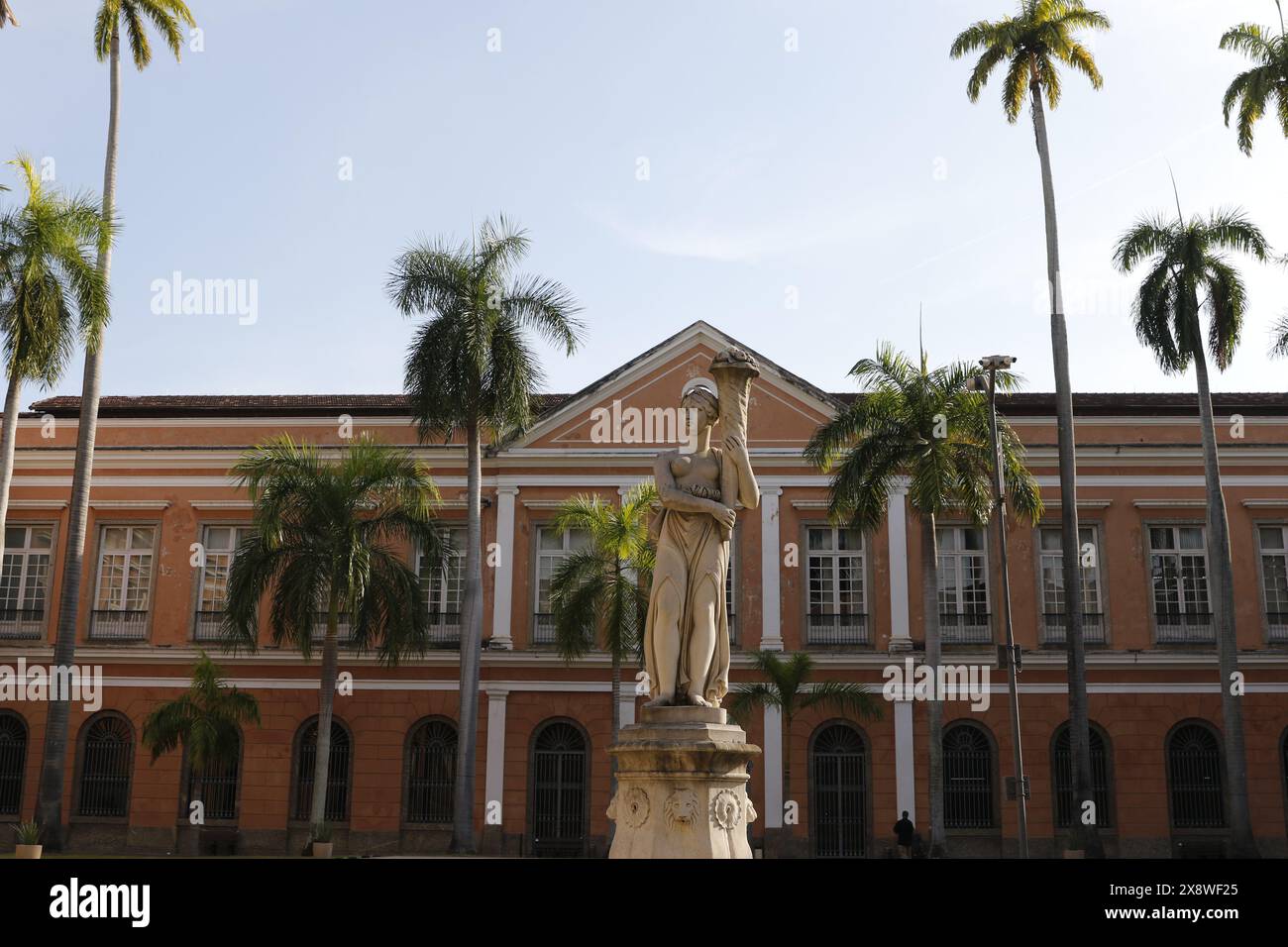 L'edificio dell'Archivio Nazionale del Brasile. Istituzione federale creata nel 1838 come Imperial Public Archives - Rio de Janeiro, Brasile 05.24.2024. Foto Stock