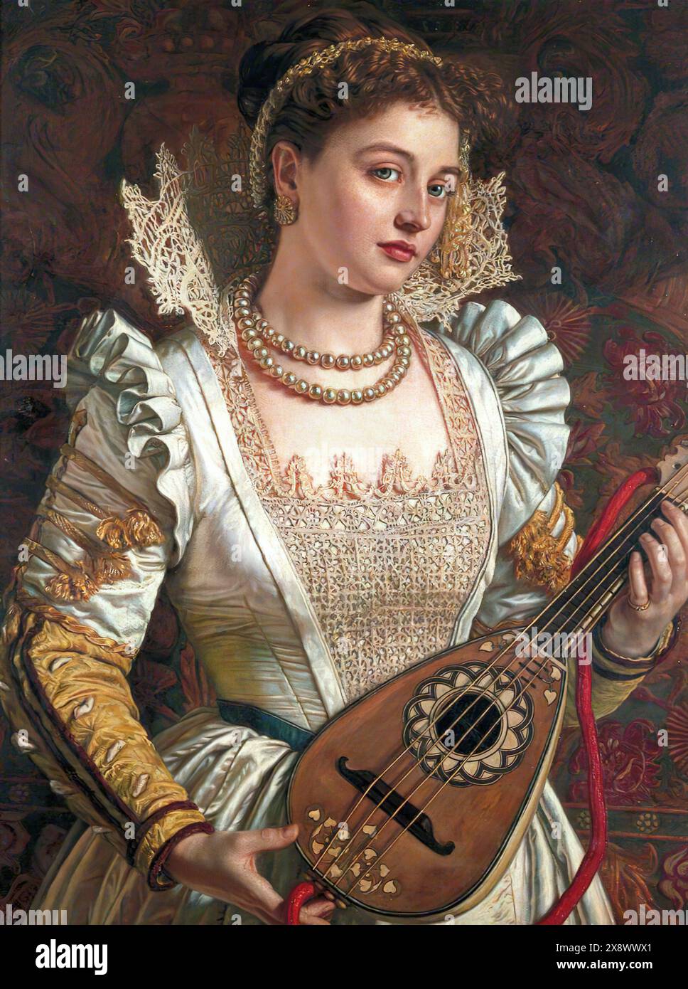 Bianca (1868-1869) di W.H.Hunt (1827-1910), olio su tela, Worthing Museum and Art Gallery, Worthing (Regno Unito). Foto Stock