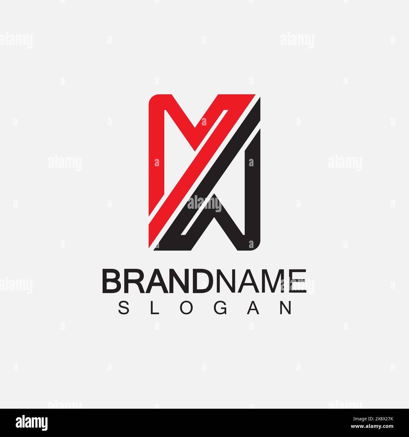 Logo MW o WM. Modello logo lettera MW creativa o monogramma WM. Illustrazione Vettoriale