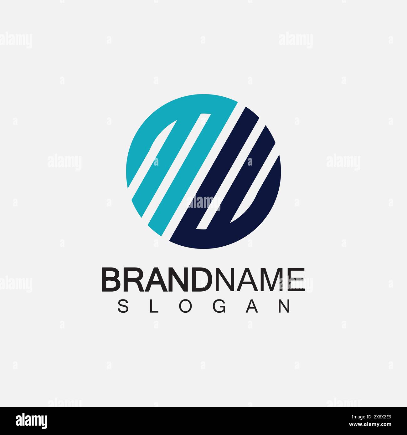 Logo MW o WM. Modello logo lettera MW creativa o monogramma WM. Illustrazione Vettoriale