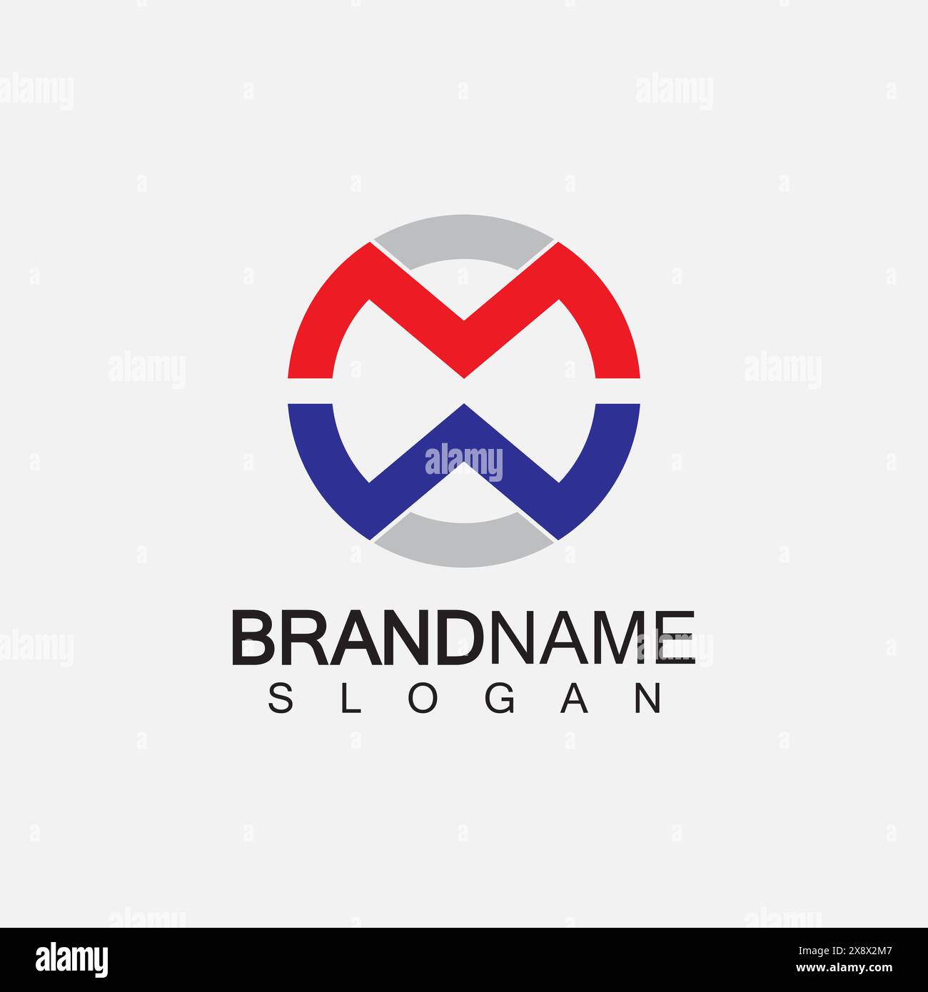 Logo MW o WM. Modello logo lettera MW creativa o monogramma WM. Illustrazione Vettoriale