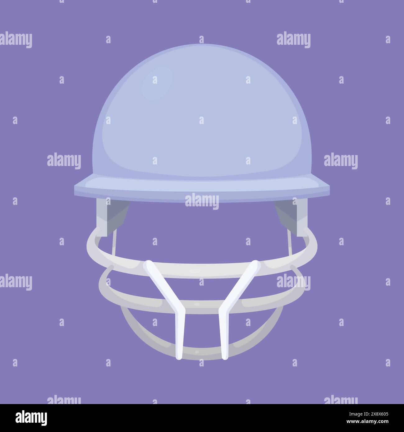 Icona dell'ingranaggio di protezione della testa sportiva. Vettore del casco Cricket. Icona del copricapo da baseball. Casco da rugby. Illustrazione della protezione dell'elmetto Cricket Illustrazione Vettoriale