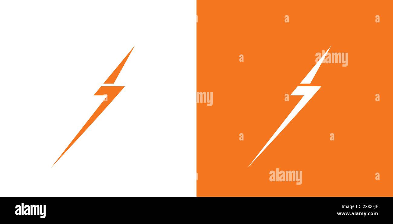 Design moderno e semplice con logo S Thunder Illustrazione Vettoriale