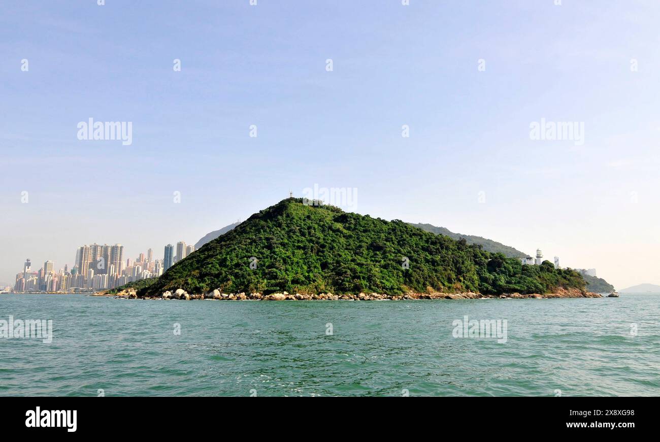 Isola di KAU Yi Chau a Hong Kong. Foto Stock