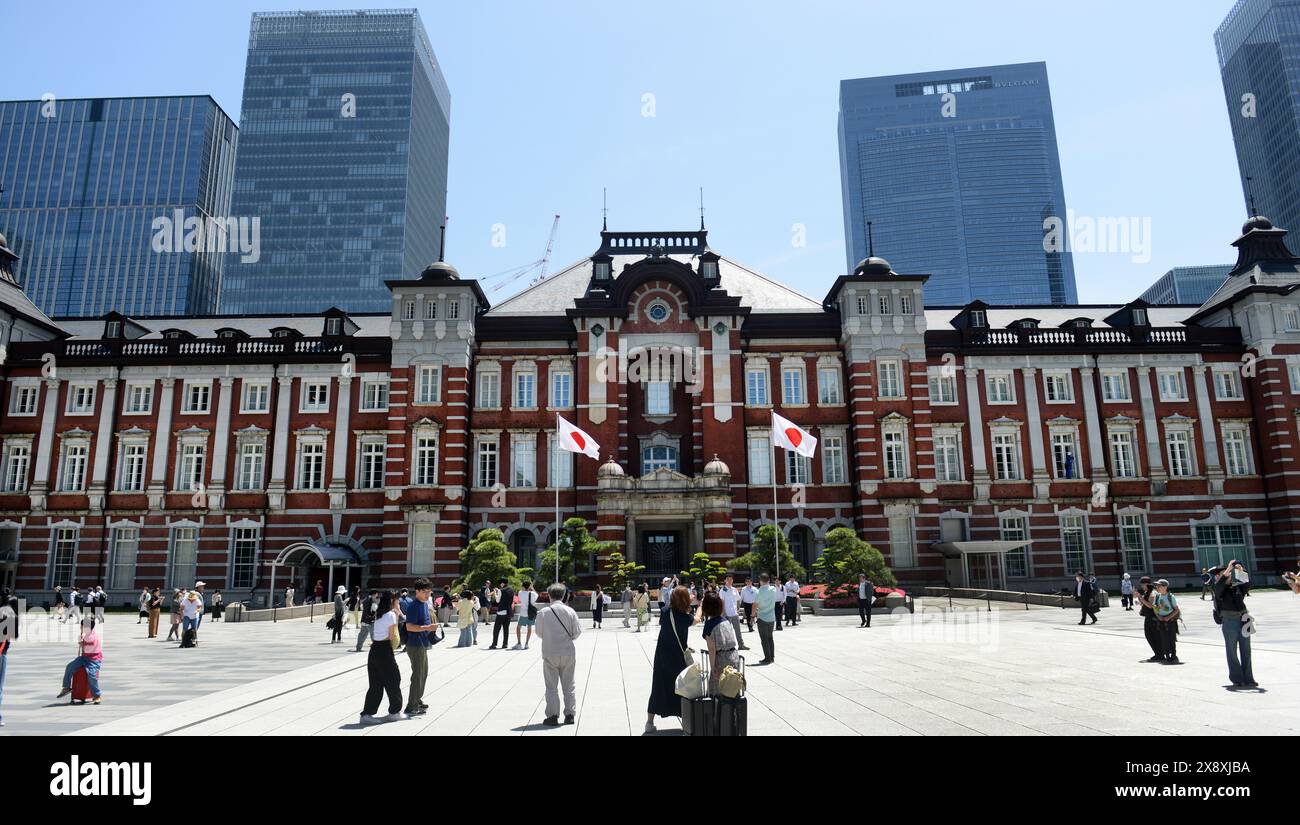 Stazione centrale di Tokyo - il vecchio edificio Marunouchi. Tokyo, Giappone. Foto Stock