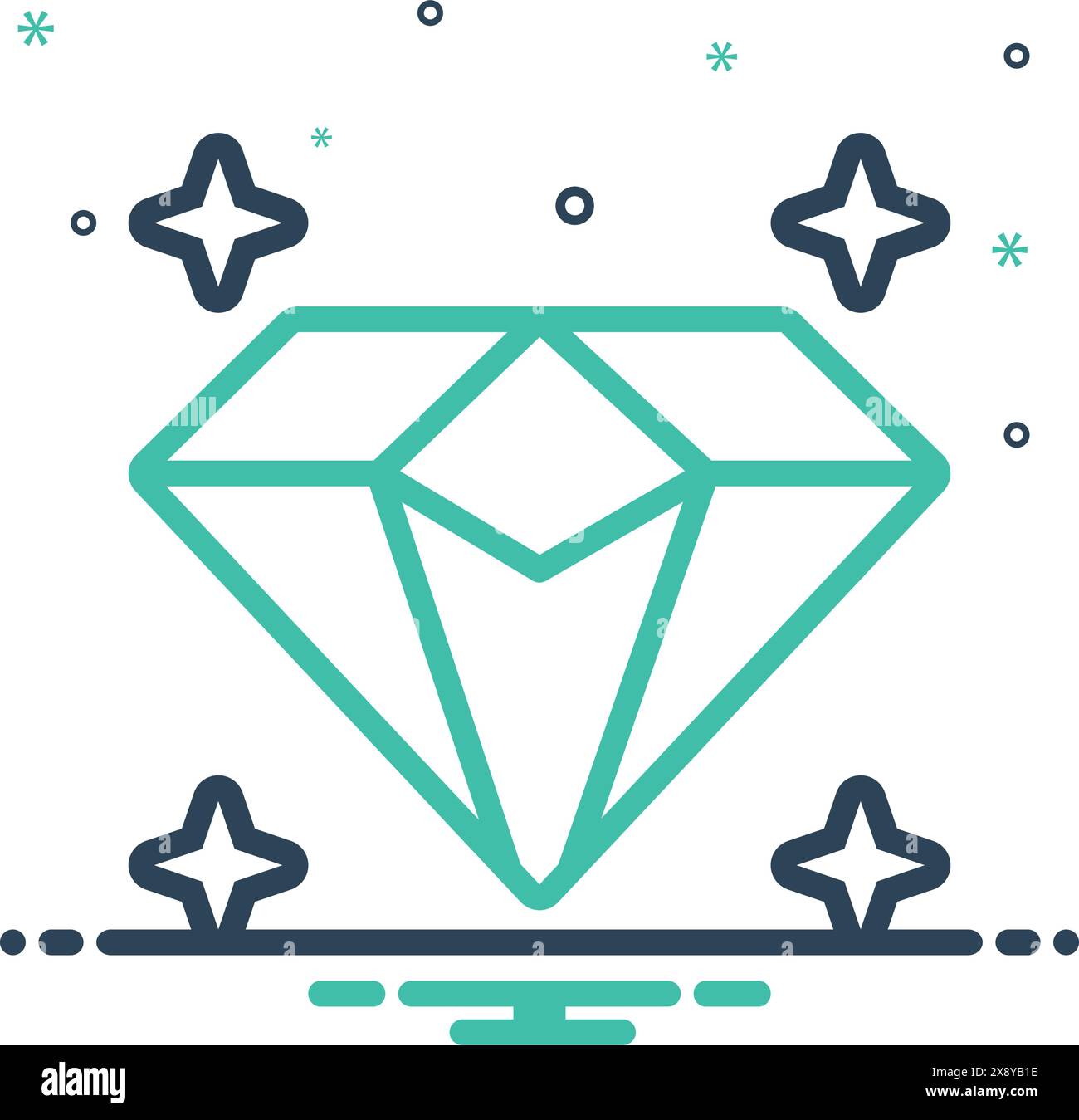 Icona per diamante, sparkler Illustrazione Vettoriale