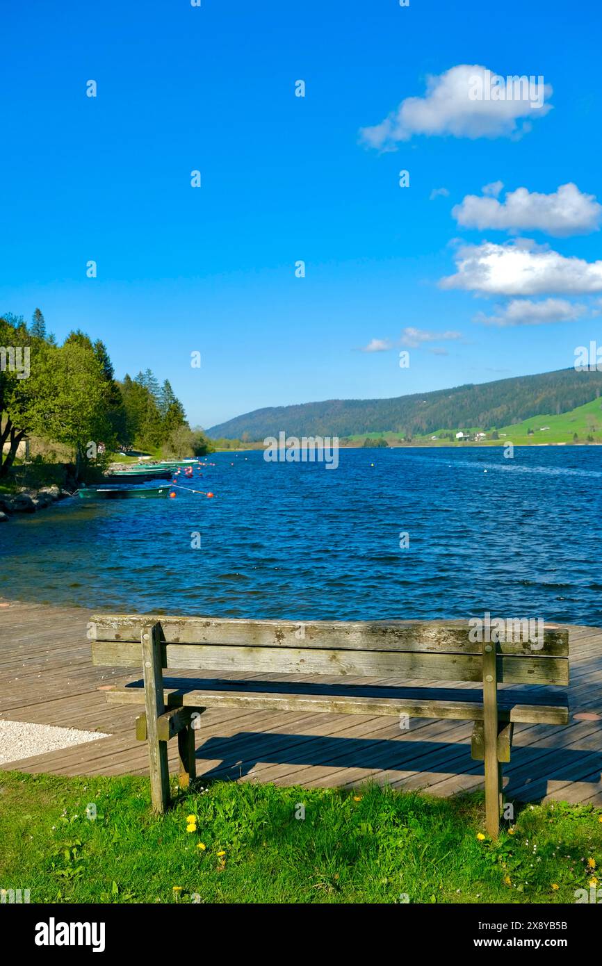 Francia, Giura, Les Rousses, Lac des Rousses Foto Stock