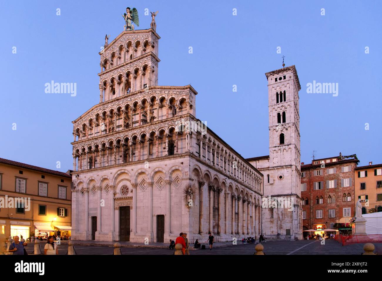 L'Italia, Toscana, Lucca, Piazza San Michele, Chiesa di San Michele in Foro Foto Stock