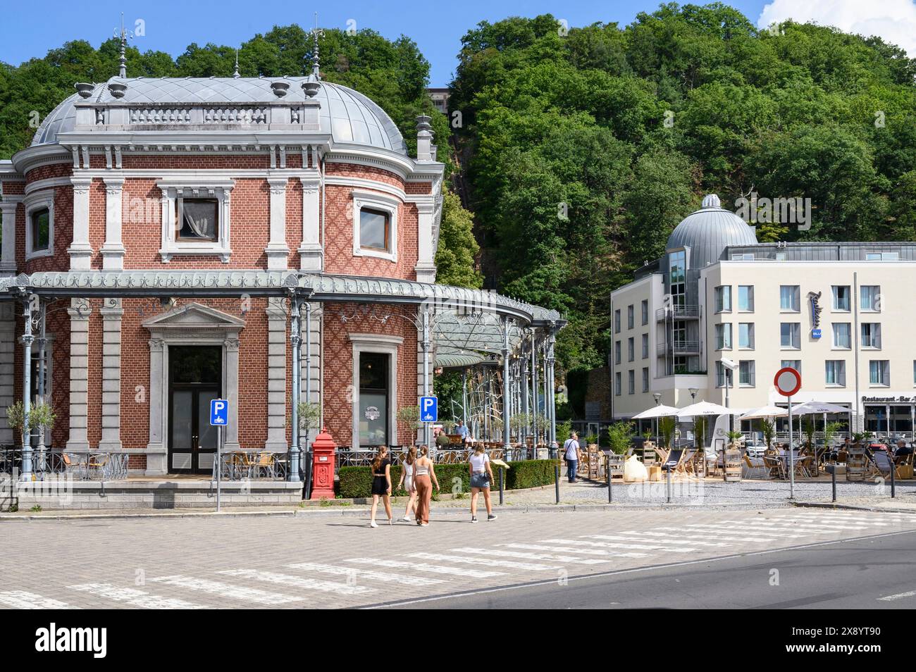 Belgio, Vallonia, provincia di Liegi, città di Spa, Royale streetr Foto Stock