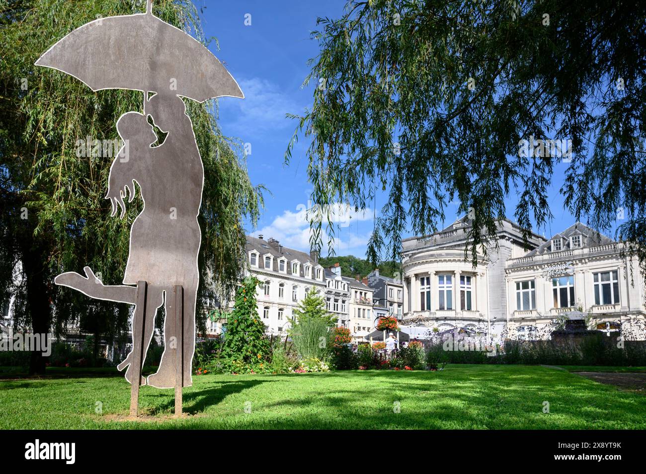 Belgio, Vallonia, provincia di Liegi, città di Spa, giardino del casinò Foto Stock