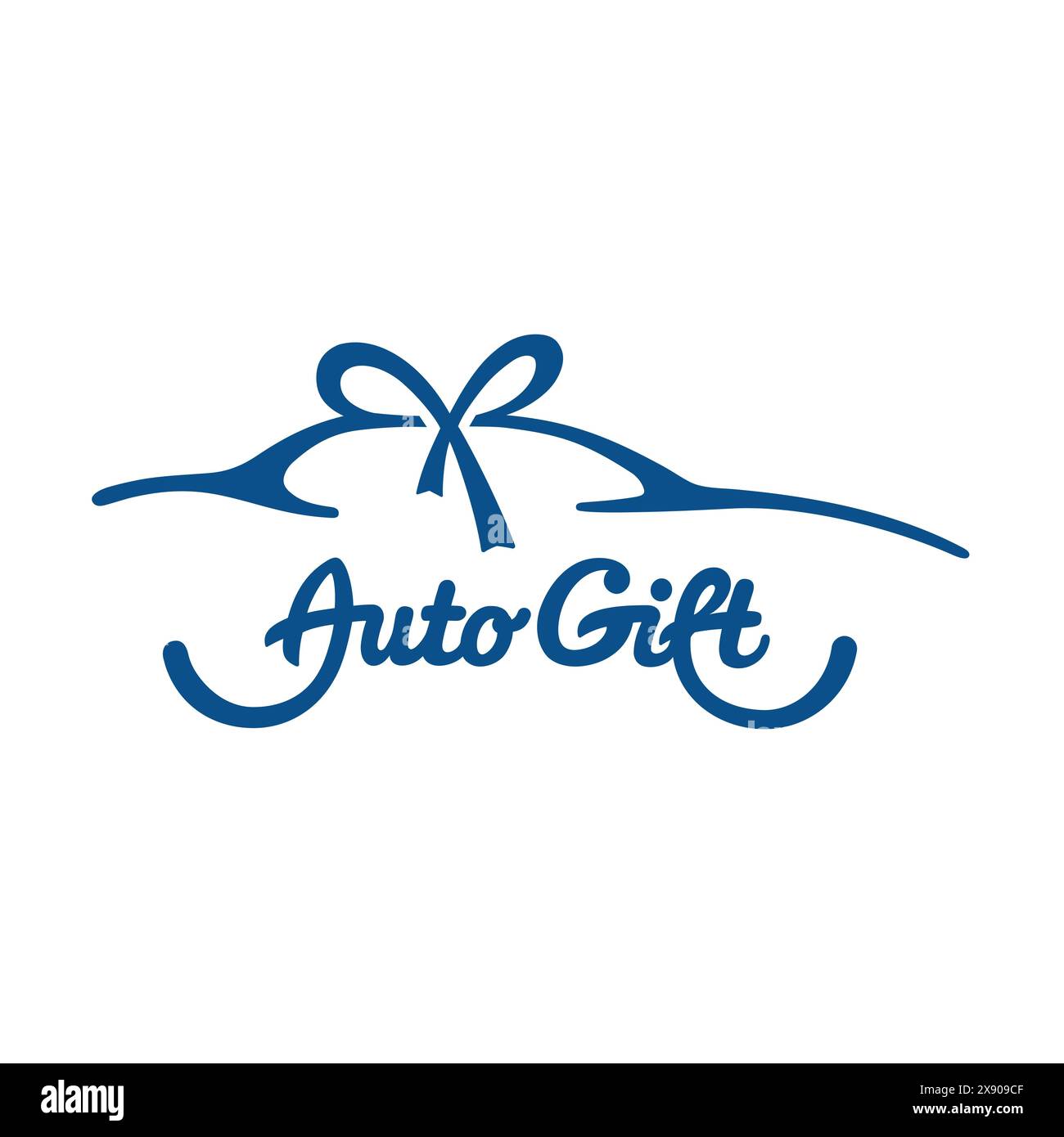 Logo Auto Gift. Vettore e illustrazione. Illustrazione Vettoriale