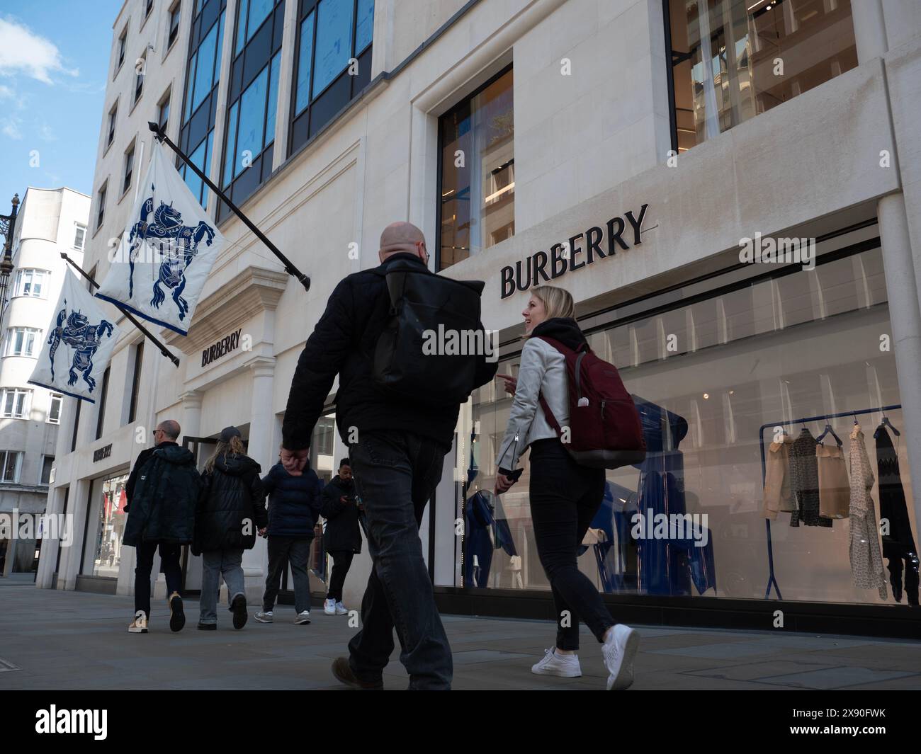 Negozio di moda di lusso Burberry Londra Regno Unito Foto Stock