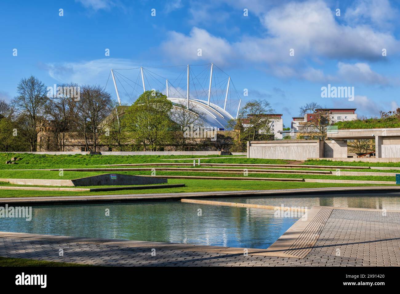 Dynamic Earth Science Centre and Planetarium nella città di Edimburgo, Scozia, Regno Unito. Foto Stock