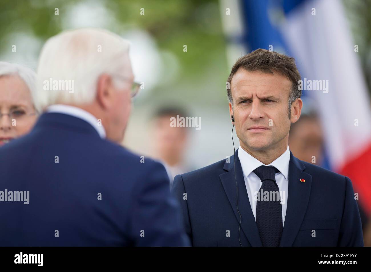 Frank-Walter Steinmeier (Presidente della Repubblica Federale di Germania) e Emmanuel Macron (Presidente della Repubblica di Francia) Foto Stock