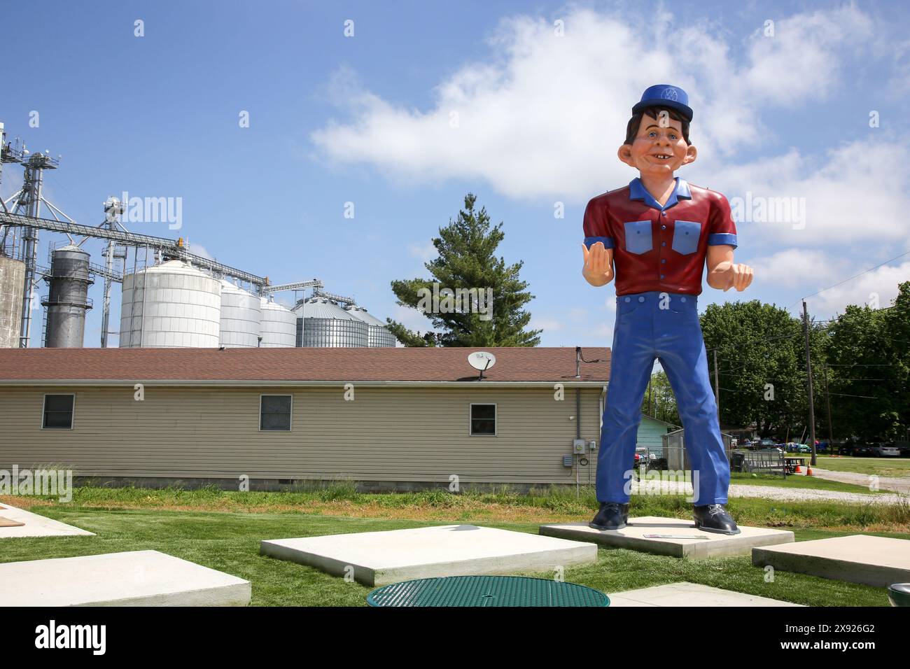 Snerd Giant fuori dall'American Giants Museum nel centro di Atlanta, Illinois Foto Stock