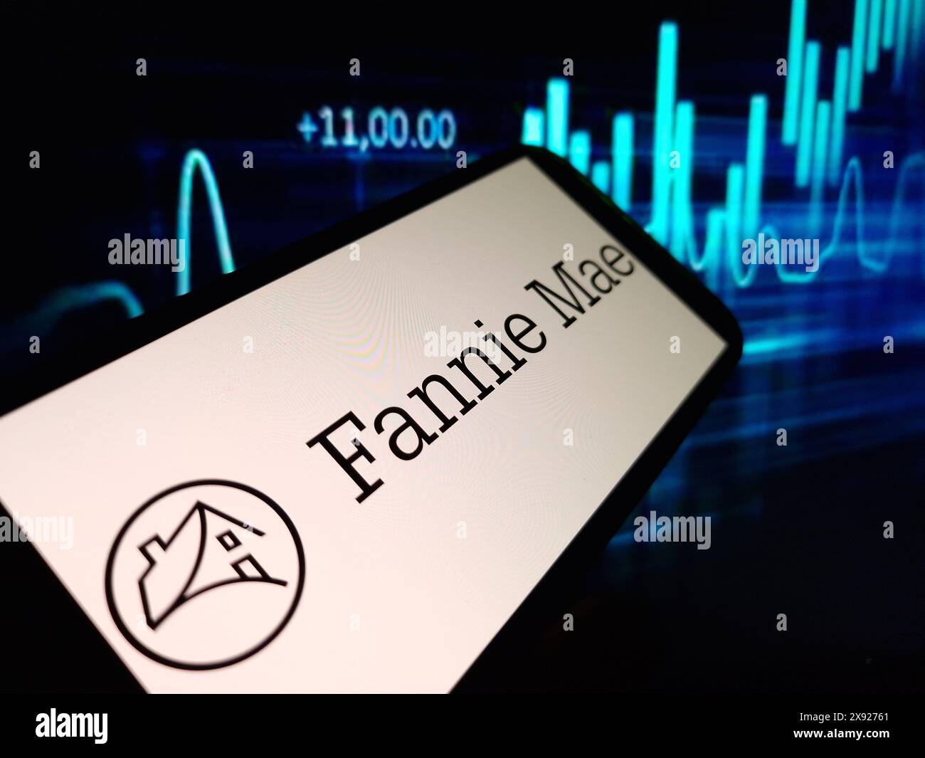 Konskie, Polonia - 27 maggio 2024: Logo aziendale Fannie Mae visualizzato sul cellulare Foto Stock