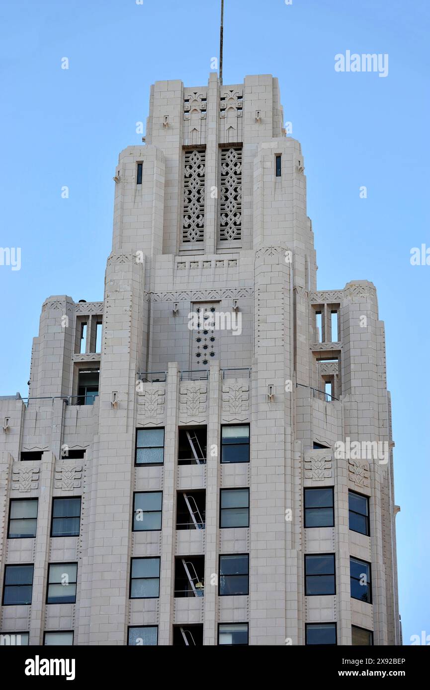 Storico, art deco, architettura, centro di Los Angeles, California, Stati Uniti Foto Stock