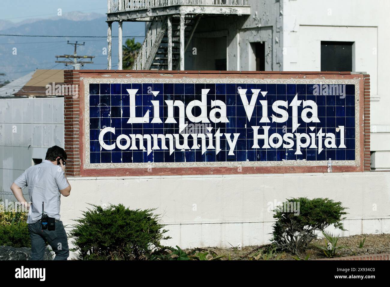 Exclusive   Director James Franco e cast sul set di Bukoswki al Linda Vista Community Hospital. Foto Stock